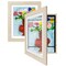 Americanflat 10x12.5 Kids Art Frame - Set of 2 - 8.5x11 with Mat or 10x12.5 without Mat - Kids Artwork Frame - Magnetic Frame Closure - Shatter Resistant Glass - Hanging Hardware
